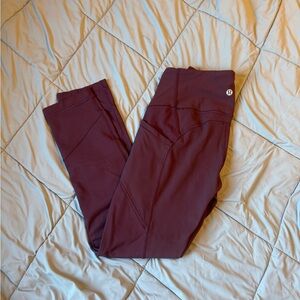 Lululemon Athletica Burgundy Leggings